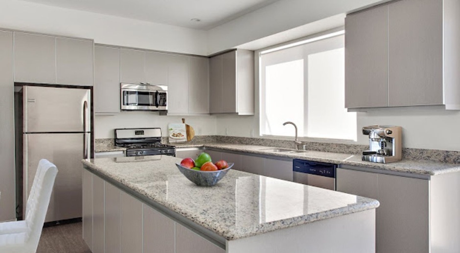Penthouse Unit- Top Floor Unit includes: In-unit W/D, Two Kitchens, Private Balcony & More!