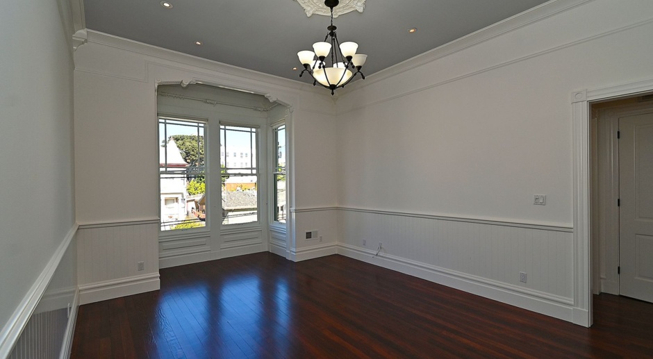 Expansive 4 br/2 ba Victorian in Pacific Heights w/Outside Deck/Patio & Pet Friendly! AMSI/NOVO Realty/Maureen Couture