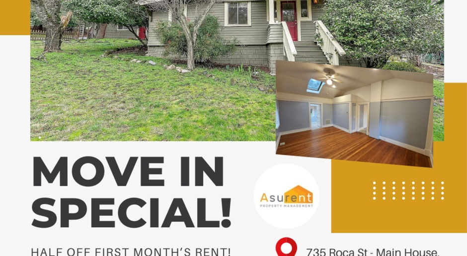 MOVE IN SPECIAL HALF OFF FIRST MONTHS RENT Lovely 2 Bedroom House in Ashland Available Now!