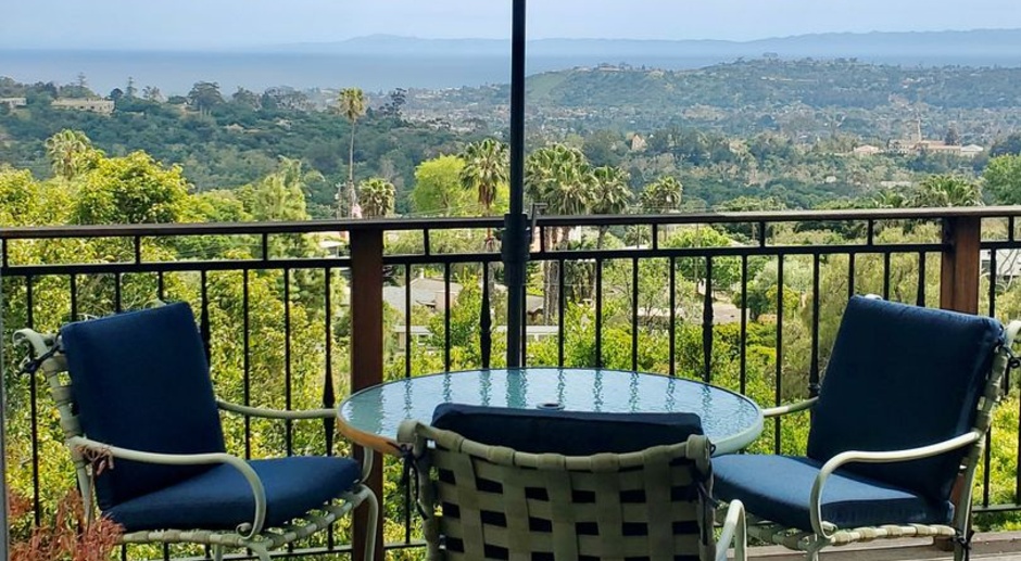 Furnished Home in Santa Barbara Foothills Home with Amazing Views