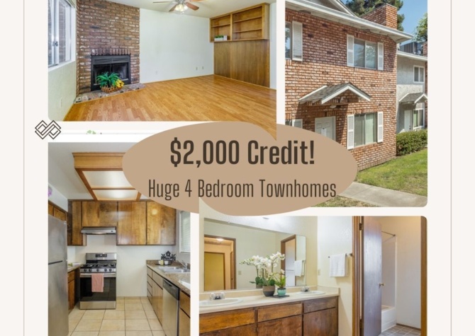 Houses Near Limited Discount on 4 BD Townhome - $449 Per Bedroom!