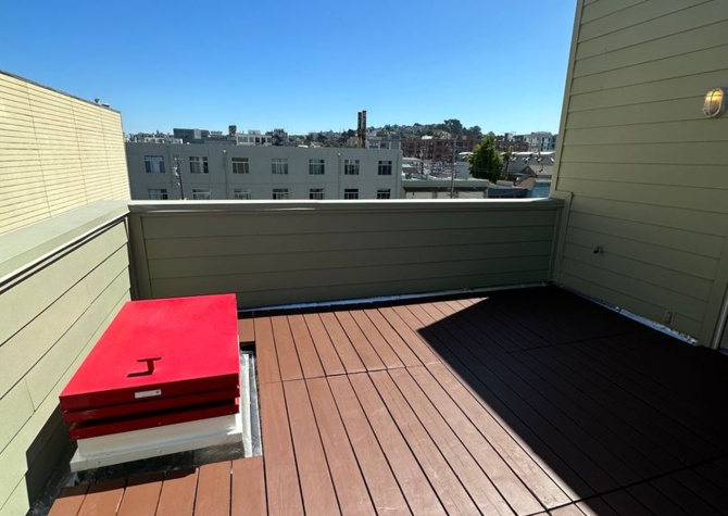 Houses Near Top Floor Live work loft with 2 baths, in unit w/d and private balcony and 200+ SF roof deck!!!  