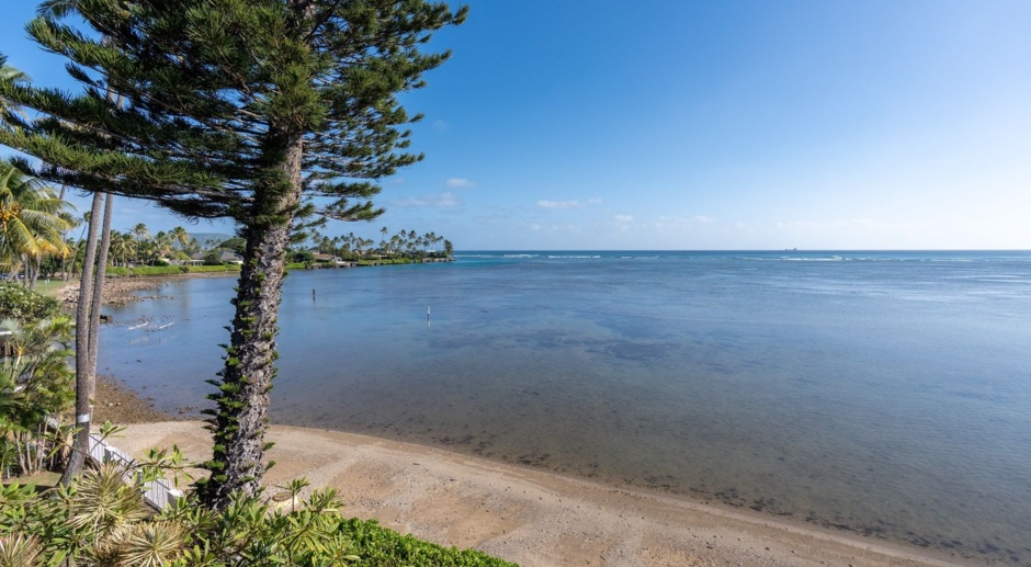 Wailupe Seaside Haven: Beachfront Luxury Home w/ Infinity Pool & City Proximity