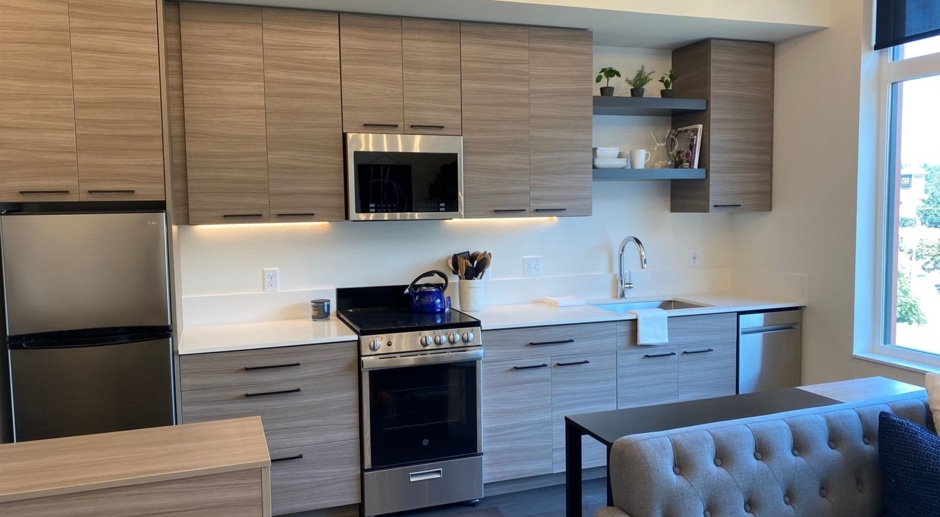 Ferry Street Manor -- Beautiful Studio apartment (unfurnished) includes in unit laundry and built in fiber Internet. Special 1 Month Rent Free with a 12 month lease!